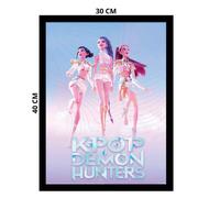 Pyramid international k-pop demon hunters (trío) 30 cm x 40 cm enmarc