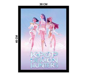 Pyramid international k-pop demon hunters (trío) 30 cm x 40 cm enmarc