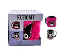 Pyramid International Taza Kuromi Fuzzy 440 ml Cerámica con funda de peluche, apta microondas