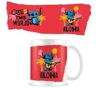 Pyramid International Lilo and Stitch (Aloha) - Taza blanca, elegante y práctica, 312 ml, talla única