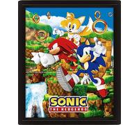 Pyramid International - Marco de Sonic the Hedgedog - Efecto 3D - 25 x 20 cm - Licencia oficial