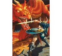 Pyramid International Póster clásico de Dungeons & Dragons Red Dragon Battle