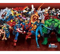 Pyramid International Póster de Ataque Marvel Heroes de plástico, Cristal, Multicolor, 40 x 50 x 1,3 cm