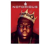 Pyramid International - Póster de Notorious B.I.G. con corona, rojo y oro, 61x92 cm, póster clásico Hip-Hop