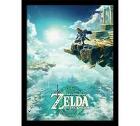 Pyramid International Póster de The Legend of Zelda en marco (diseño de Hyrule Skies) arte de pared en marco de póster de 30 x 40 cm, producto oficial, color negro