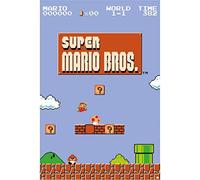 Pyramid International - Póster Super Mario Bros (Mundo 1-1), tamaño grande 60 cm x 90 cm, blanco