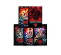 Pyramid International Stranger Things - Juego de pósteres (5 diseños), diseño de temporada 1-5, 61 x 91,5 cm, aspecto retro para pared nerd, sala de juegos y cine en casa