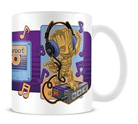 Pyramid International Taza de cerámica de Guardianes de la Galaxia en caja de regalo (diseño de casete de Groot) de 325 ml, producto oficial, color blanco