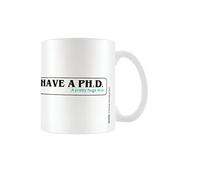 Pyramid International - Taza I Have A PHD (Talla Única) (Blanco, Negro)