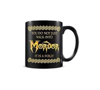 Pyramid International Taza negra de cerámica de The Lord of the Rings (Walk Into Mordor), tamaño único, 315 ml