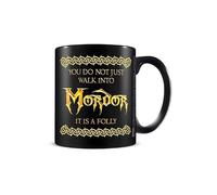 Pyramid International Taza negra de cerámica de The Lord of the Rings (Walk Into Mordor), tamaño único, 315 ml