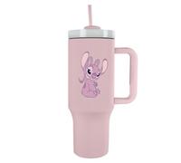 Pyramid International Taza isotérmica Lilo&Stitch Angel con pajita y asa 1.2 L Caliente y Frío