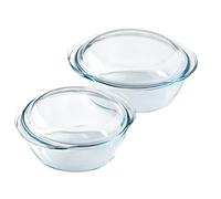 Pyrex 4 In 1 - Juego de 2 ollas - 1,6 l y 2,3 l - Cristal de borosilicato - Cocción al vapor - Compatible con microondas, lavavajillas - Made in France