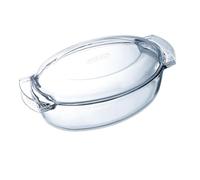 PYREX 460A000/5043 - Cacerola Ovalada de Cristal con Tapa, Transparente, 5.8 L (1040712)
