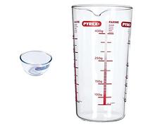 Pyrex Classic Vidrio - Bol Mezclador, 17 Cm, 1 L, Transparente Vaso Medidor 0,5L 888, Centimeters