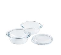 Pyrex® Colección 4 en 1 | Olla de vidrio borosilicato | Juego de 2 | Cocina al vapor y rápida, compatible con microondas y lavavajillas (juego de 2 cazuelas de 1,6 L)