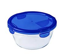 Pyrex Cook & Go Recipiente Redondo 15CM 68 on Tapa Cook&GO, Azul, 2.41 cm