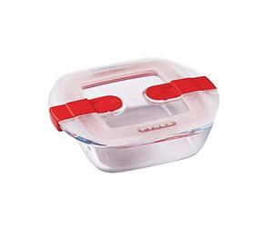 Pyrex Cook&Heat Recipiente de almacenamiento y transporte de alimentos, Vidrio borosilicato, Transparente, 2,2L