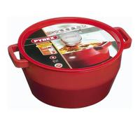 Pyrex Cacerola Slow Cook de hierro fundido 28 cm 6,3 L todos los fuegos roja