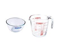 Pyrex P586 Jarra de medición, 500 ml + Classic Bol de vidrio para mezclas de 3 litros