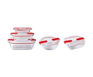 Pyrex Set de 5 recipientes Cook & Heat de Vidrio