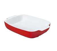 PYREX SIGNATURE Fuente Rectangular Cerámica roja 42X26X8Cm