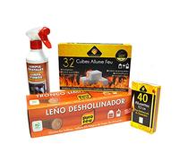 Pyro Feu 861925 Kit de Mantenimiento Y Limpieza Anual de Chimeneas, 11 X 18 X 34 Cm, El embalaje puede variar, Blanco / Marrón