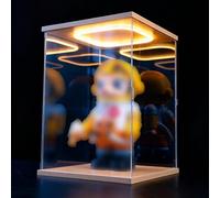 PYYDJQ Vitrina de Acrílico Cajas De Exhibición De Acrílico para Coleccionables con Luz LED, 4 6 8 10 12 14 Pulgadas De Largo Estuche De Almacenamiento De Acrílico Transparente(30x30x50cm/12x12x20in)