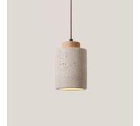 PZAOJAU Lámpara colgante de piedra moderna, cilindro, mini accesorio de iluminación colgante de mármol, lámpara colgante de techo de piedra natural, lámpara vintage de madera para comedor, cocina, isl