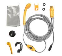 Pzmjwkyn Ducha de camping 12 V eléctrica portátil multifuncional | Kit de lavado de coche exterior para moto, caravana, lavado de coche, senderismo, playa, viaje, aventura y viaje en