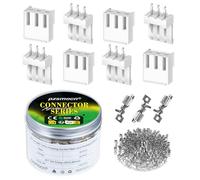 pzsmocn 250 Piezas/50 Juegos JST VH 3.96mm 3 Pines Hembra Carcasa Conector | Paso Cable Hilo Alojamiento, Adaptador Encabezamiento, Macho Pasador Presa, Enchufe Crimpado Juego, Terminal Kit Conexión