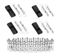 pzsmocn 50Juegos/150Piezas para Dupont 2.54mm 2Pin Hembra Carcasa Negro | Juegos Terminal Crimpado, Paso Cable Kit Hilo Presa, Conector Accesorios, Adaptador Encabezamiento, Enchufe Pasador Conexión