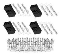 pzsmocn 50Juegos/350Piezas para Dupont 2.54mm 3Pin Hembra Carcasa Negro | Doble Enchufe Pasador, Fila Terminal Crimpado, Paso Cable Kit Hilo Conexión, Conector Accesorios, Adaptador Encabezamiento
