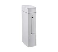 Pzuryhg Garbage Can with Lid, 4.5L Modern Waste Bin, PP+ABS Includes Toilet Brush, Compact and, Ideal for Home, Dorm, RV, Bathroom, College, Kitchen, Bedroom, and Space-Saving
