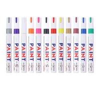 Pzuryhg Paint Markers, Permanent Paint Marker, Aluminum Rod Material, 12x Quick Dry Permanent Oil-Based Waterproof Pen, Art Craft Supplies For Rock Painting, Glass, Fabric, Ceramic, Metal & Mug
