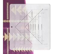 Pzuryhg Regla de acrílico para acolchado, Regla acolchada de acrílico suave y transparente con líneas de cuadrícula de dos colores, Herramienta de costura de de profesional para coser acolchados
