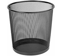 Q-Connect 44053 - Papelera metálica (13 L, 26,5 cm, 28,5 x 24 cm), color negro