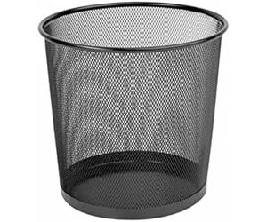 Q-Connect 44053 - Papelera metálica (13 L, 26,5 cm, 28,5 x 24 cm), color negro