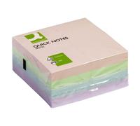 Q-Connect Bloc De Notas Adhesivas Quita Y Pon 75X75 Mm Pastel con 400 Hojas (KF01347)
