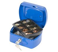 Q-Connect Caja Caudales 6" 152x115x80 Mm Azul Con Portamonedas, KF02608