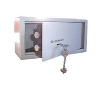 Q-connect Caja de seguridad con llave de 6L y doble pasador, 200x200x150 mm
