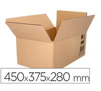 Caja para embalar q-connect americana ultrarresistente carton reciclado canal doble 7mm color kraft 450x375x280 mm - KF14284