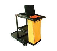 Q-connect Carro de limpieza de polipropileno con ruedas 58x24x96 cm