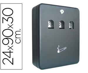 Q-connect Cenicero buzón metálico con cerradura