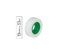 Cinta adhesiva q-connect 33 mt x 19 mm invisible caja de 8 unidades - KF15241