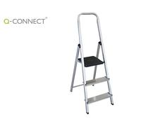 Escalera q-connect de aluminio 3 peldaños 590x400x1260 mm peso maximo 150 kg en-131 - KF11141