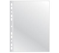 Funda multitaladro q-connect din a4 100 mc cristal bolsa de 100 unidades - KF14841