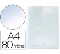 Funda multitaladro q-connect din a4 80 mc cristal caja de 1400 unidades - KF15538