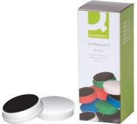 Q-Connect Imanes para pizarras Blancas, Paquete de 10 Unidades, diámetro 35 mm, Blanco KF02645