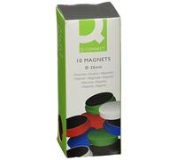 Q-Connect Imanes Para Sujeción Ideal Para Pizarras Magnéticas 35 Mm Rojo Caja De 10 Imanes